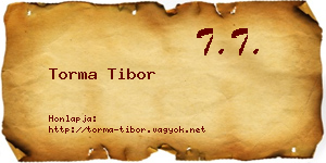 Torma Tibor névjegykártya