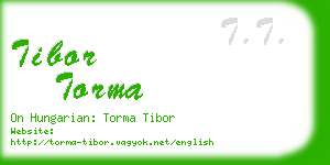 tibor torma business card